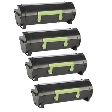 Product image for 999inks Compatible Quad Pack Lexmark 56F2000 Black Standard Capacity Laser Toner Cartridges - Small
