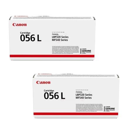 Product image for Canon 056L/3006C002 Black Original Low Capacity Laser Toner Cartridge Twin Pack - Small