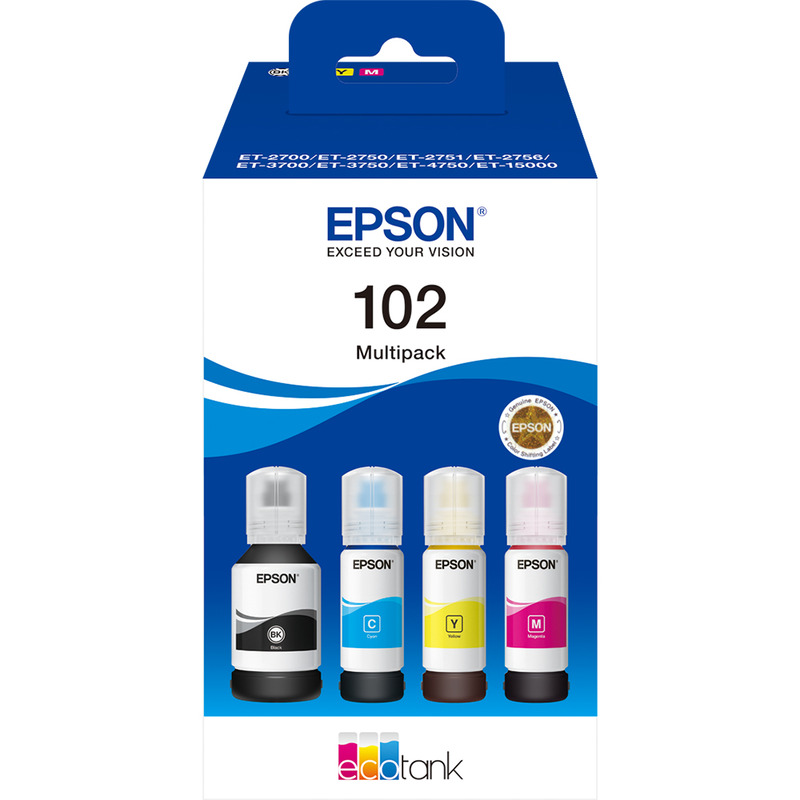Product image for Epson 102 (T03R640) Original Ink Bottles Multipack - Small