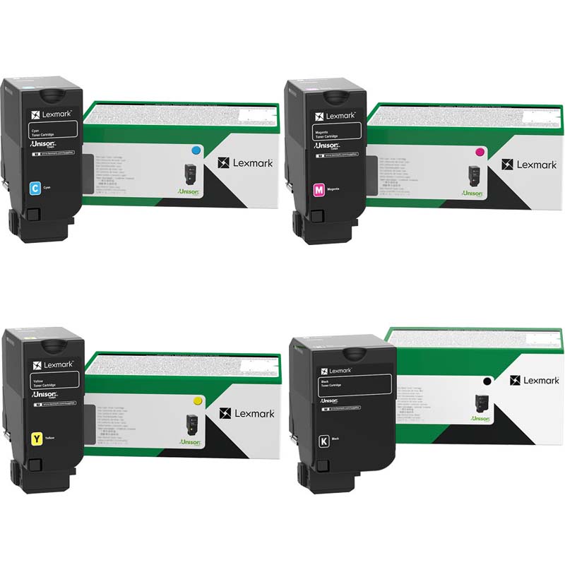 Product image for Lexmark 71C2HK0/Y0 Full Set High Capacity Original Laser Toner Cartridges - Small