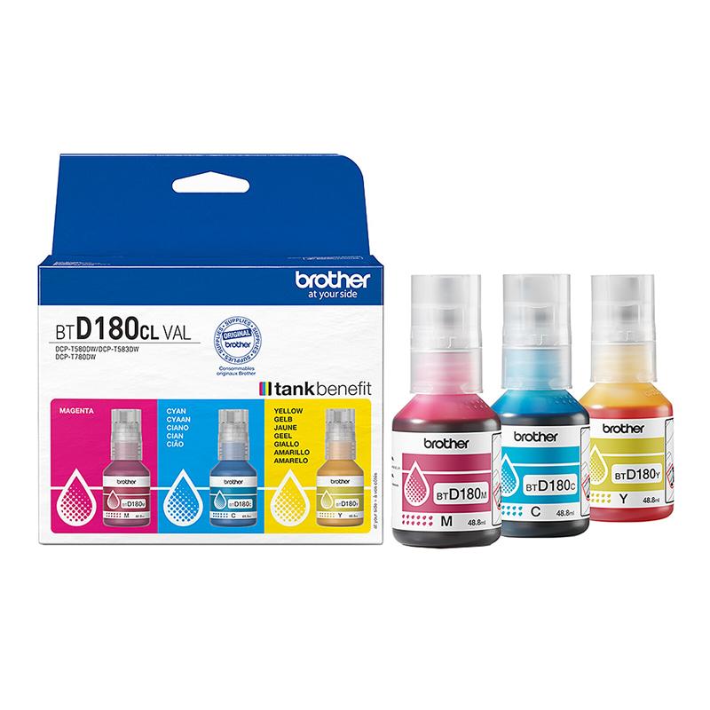 Product image for Brother BTD180 C/M/Y Original Multipack Ink Bottles - Small
