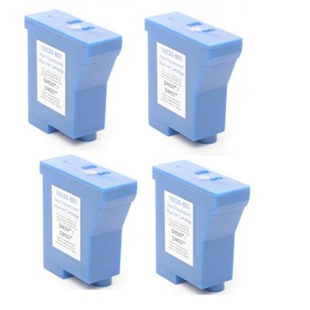 Product image for 999inks Compatible Quad Pack Pitney Bowes K7800012 Blue Inkjet Printer Cartridges - Small