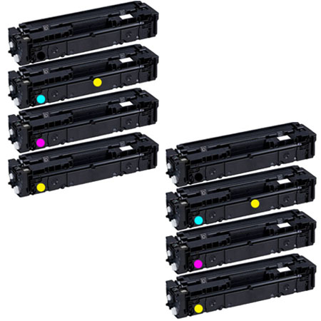 Product image for 999inks Compatible Multipack Canon 045BK/C/M/Y 2 Full Sets Standard Capacity Laser Toner Cartridges - Small