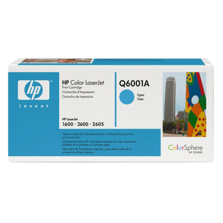 Product image for HP 124A Cyan Original Toner Cartridge with Smart Printing Technology (Q6001A) - Small