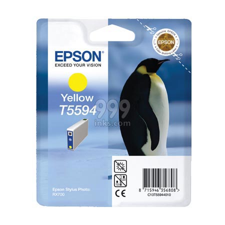 Product image for Epson T5594 Yellow Original Ink Cartridge (Penguin) (T559440) - Small