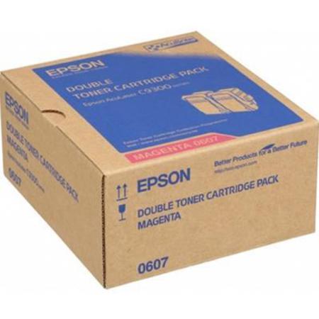 Product image for Epson S050607 Magenta Original Toner Cartridge - 2 Pack - Small
