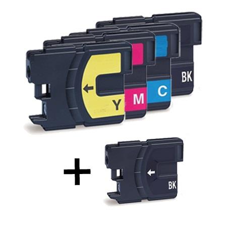 Product image for 999inks Compatible Multipack Brother LC1100 1 Full Set + 1 FREE Black Inkjet Printer Cartridges - Small