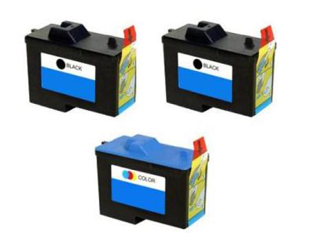Product image for 999inks Compatible Multipack Dell 7Y743/7Y745 1 Full Set + 1 Extra Black Inkjet Printer Cartridges - Small