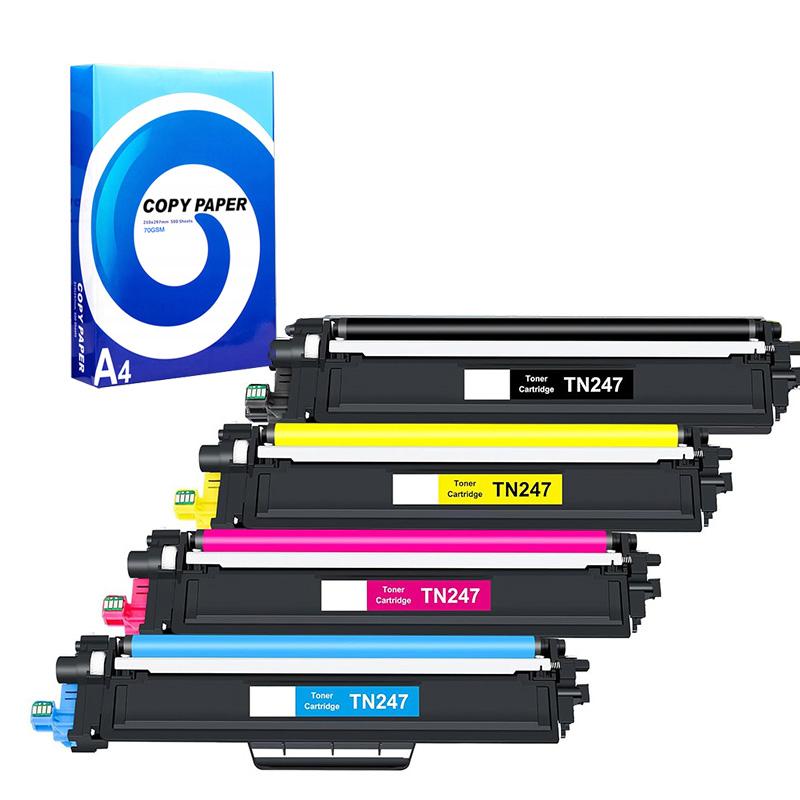 Product image for 999inks Compatible Multipack Brother TN247 1 Full Set High Capacity Laser Toner Cartridges + Free A4 Ream Paper - Small