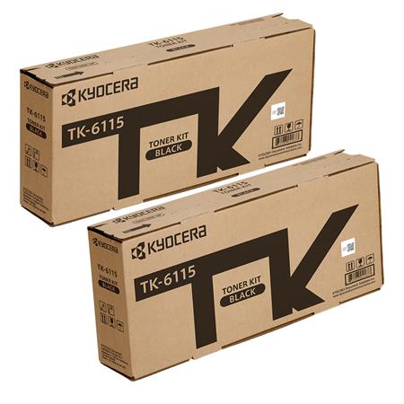 Product image for Kyocera TK-6115 Black Original Laser Toner Cartridges Twin Pack - Small