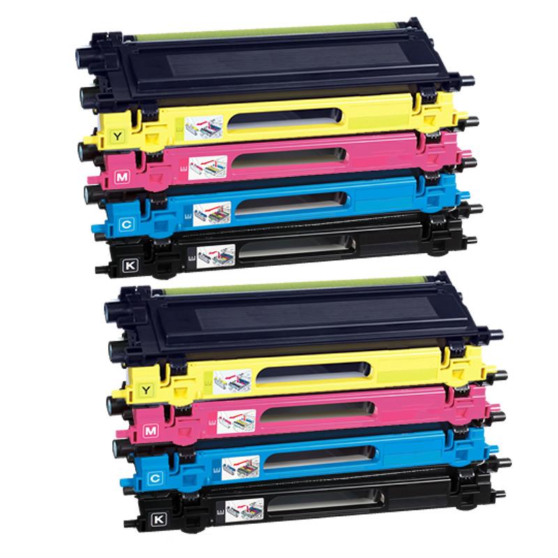 Product image for 999inks Compatible Multipack Brother TN135 2 Full Sets High Capacity Laser Toner Cartridges - Small