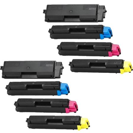 Product image for 999inks Compatible Multipack Kyocera TK-580K/C/M/Y 2 Full Sets Laser Toner Cartridges - Small