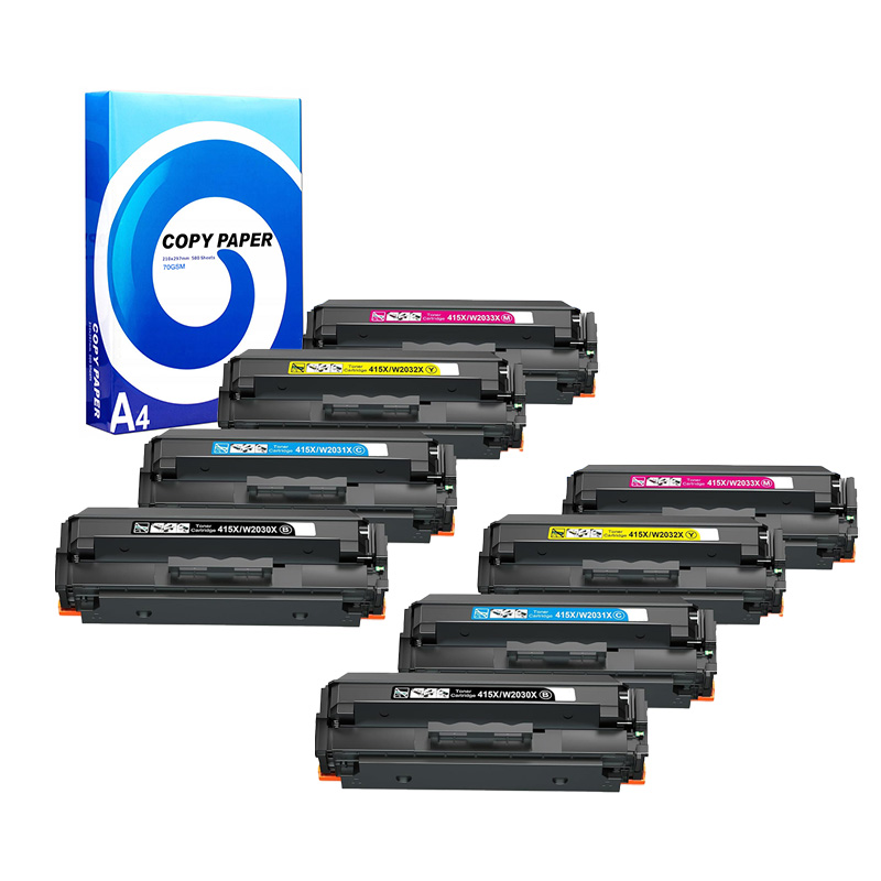 Product image for 999inks Compatible Multipack HP 415X 2 Full Set High Capacity Toner Cartridges + Free A4 Ream Paper - Small