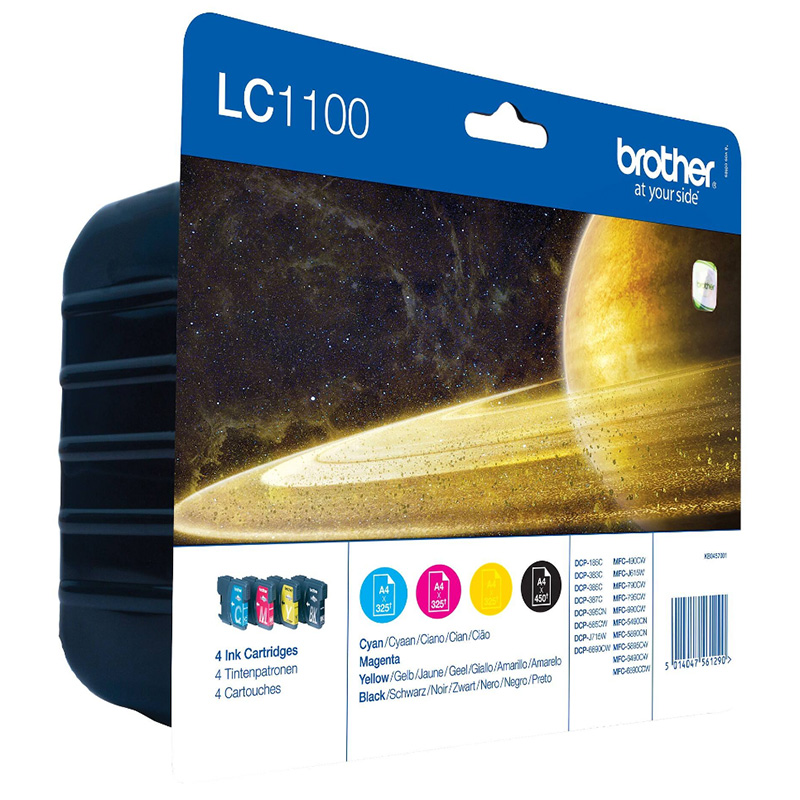 Product image for Brother LC1100 BK/C/M/Y Original Multipack Ink Cartridges - Small