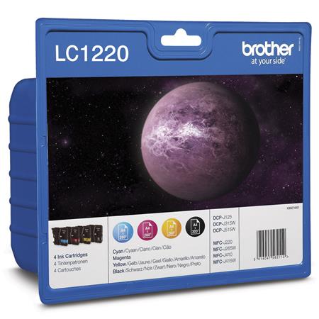 Product image for Brother LC1220 BK/C/M/Y Original Multipack Ink Cartridges - Small