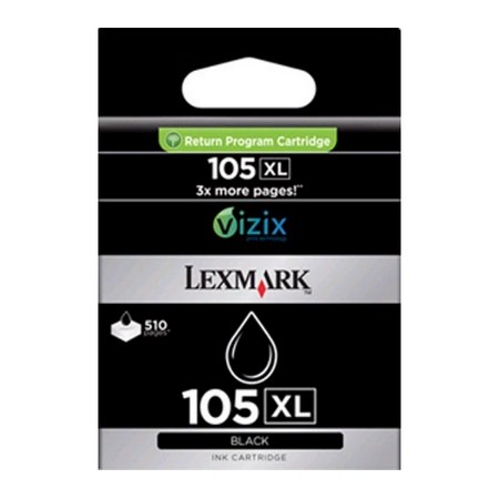 Product image for Lexmark 105XL Black High Yield Return Program Ink Cartridge (14N0822E) - Small