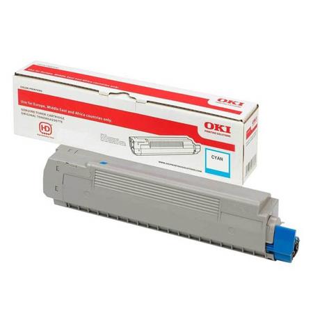 Product image for OKI 46490607 Cyan Original High Capacity Toner Cartridge - Small