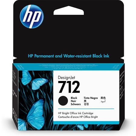 Product image for HP 712 (3ED70A) Black Original Standard Capacity DesignJet Ink Cartridge - Small