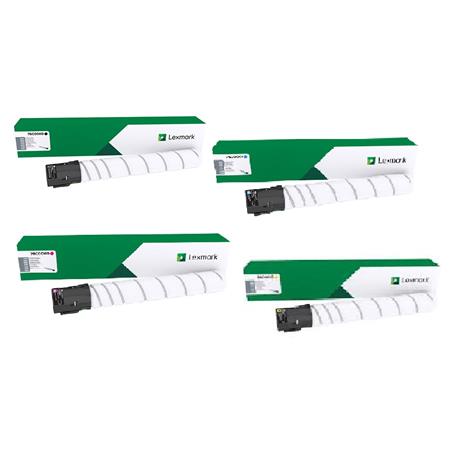 Product image for Lexmark 76C00K0/Y0 Full Set Original Laser Toner Cartridges - Small