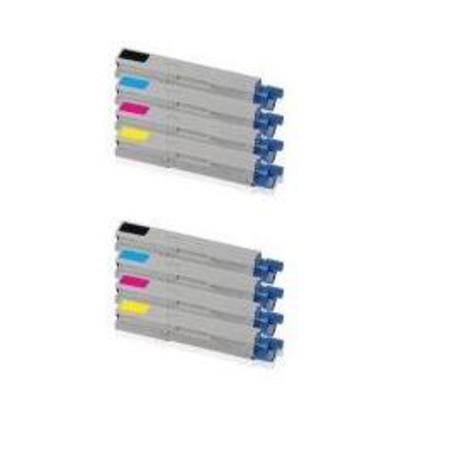 Product image for 999inks Compatible Multipack OKI 43459329/32 2 Full Sets Laser Toner Cartridges - Small