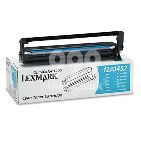 Product image for Lexmark 12A1452 Cyan Original Toner Cartridge - Small