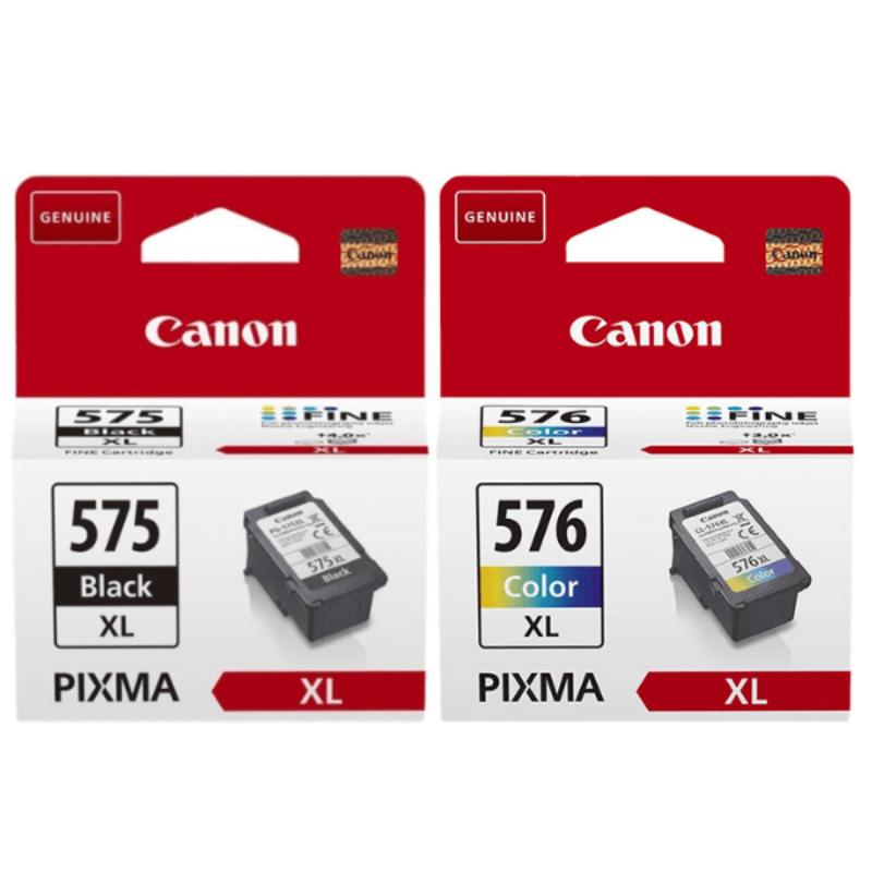 Product image for Canon PG-575XL/CL-576XL Full Set High Capacity Original Inkjet Printer Cartridges - Small
