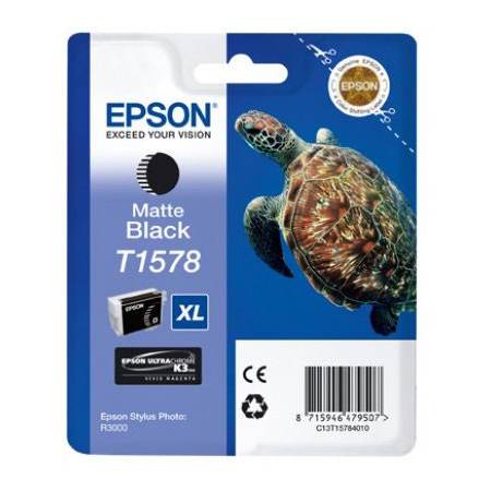 Product image for Epson T1578 Matte Black Original Ink Cartridge (T15784010) (Turtle) - Small