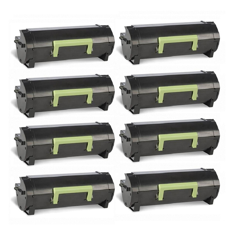 Product image for 999inks Compatible Eight Pack Lexmark 512H (51F2H00) Black High Capacity Laser Toner Cartridges - Small
