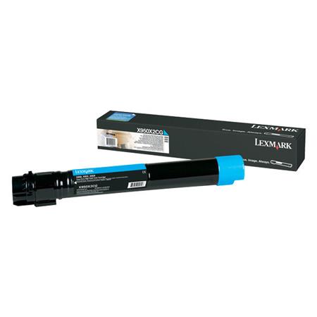 Product image for Lexmark X950X2CG Original Cyan Extra High Capacity Toner Cartridge - Small