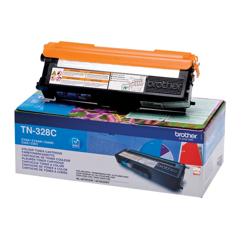 Product image for Brother TN328C Cyan Original Extra High Capacity Toner Cartridge - Small