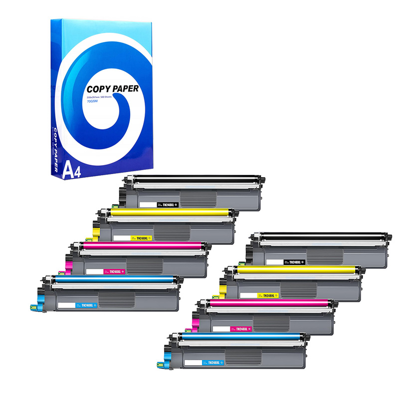 Product image for 999inks Compatible Multipack Brother TN248XL 2 Full Sets High Capacity Laser Toner Cartridges + Free A4 Ream Paper - Small