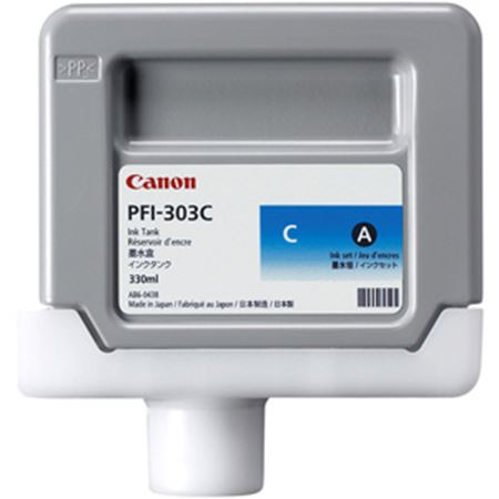 Product image for Canon PFI-303C (2959B001AA) Cyan Original Standard Capacity Ink Cartridge - Small