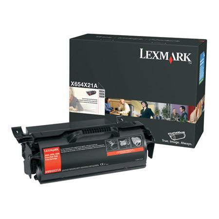 Product image for Lexmark X654X21E Original Black Extra High Capacity Toner Cartridge - Small
