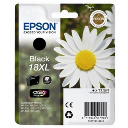 Product image for Epson 18XL (T18114010) Black Original Claria Home High Capacity Ink Cartridge (Daisy) - Small