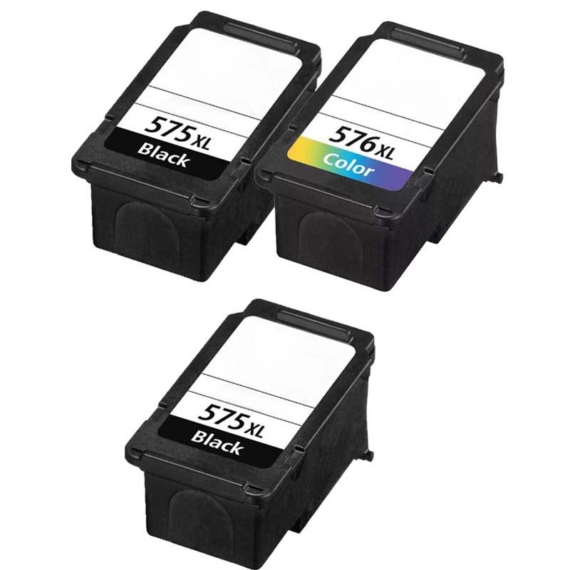 Product image for 999inks Compatible Multipack Canon PG-575XL and CL-576XL 1 Full Set + 1 EXTRA Black Inkjet Printer Cartridges - Small