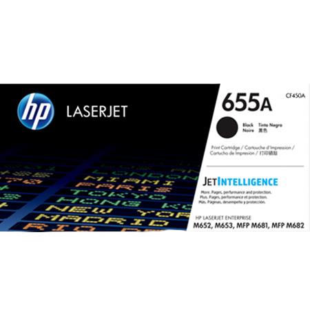 Product image for HP 655A (CF450A) Black Original Standard Capacity Toner Cartridge - Small