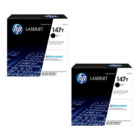 Product image for HP 147Y/W1470Y Black Original Extra High Capacity Laser Toner Cartridges Twin Pack - Small