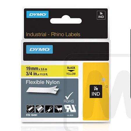 Product image for Dymo 18491 (S0718090) Original Label Tape (19mm x 3.5m) Black On Yellow - Small