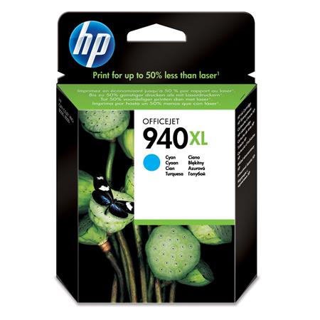Product image for HP 940XL Cyan Original High Capacity Ink Cartridge (C4907AE) - Small