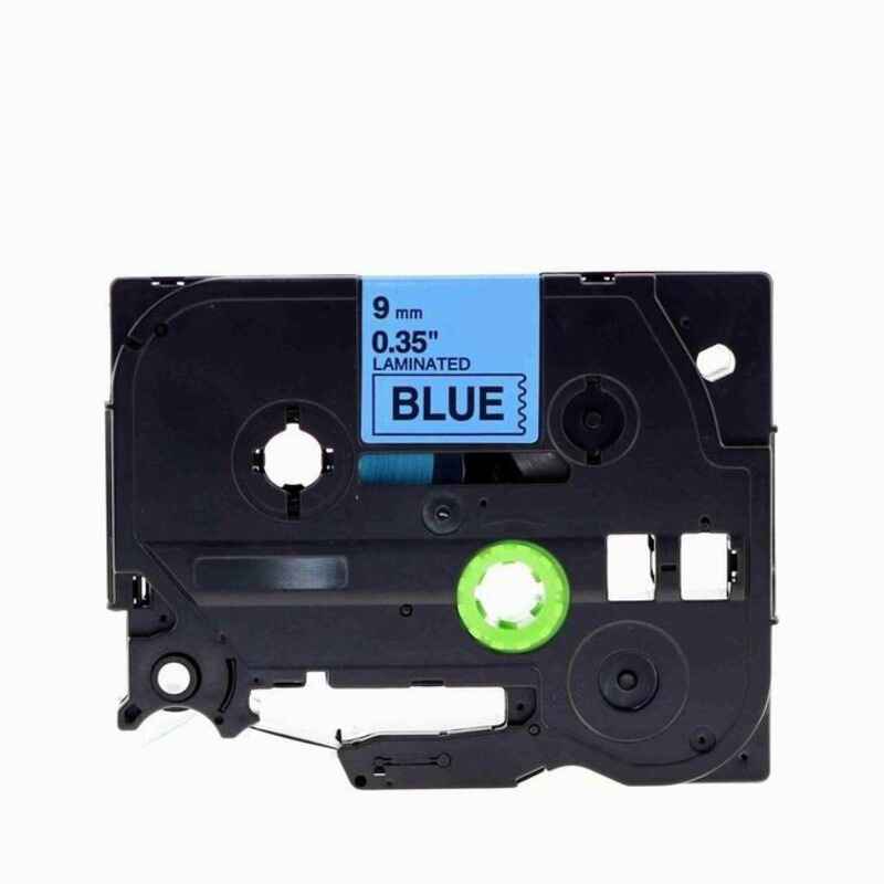 Product image for 999inks Compatible Brother TZe-521 P-Touch Label Tape (9mm x 8m) Black On Blue - Small