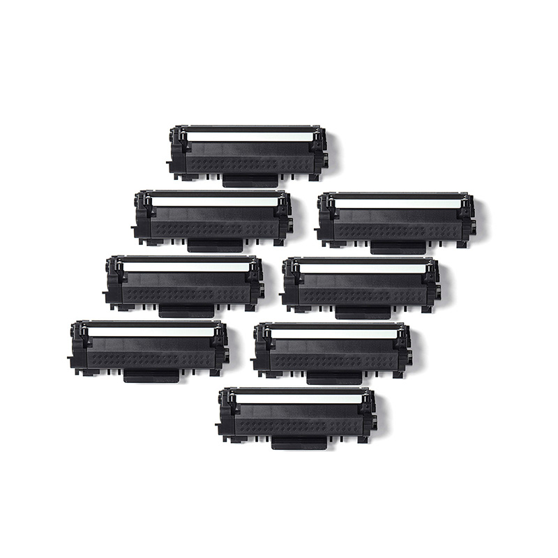 Product image for 999inks Compatible Eight Pack Brother TN2410 Black Standard Capacity Laser Toner Cartridges - Small