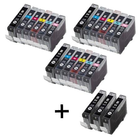 Product image for 999inks Compatible Multipack Canon CLI-8 3 Full Sets + 3 FREE Black Inkjet Printer Cartridges - Small