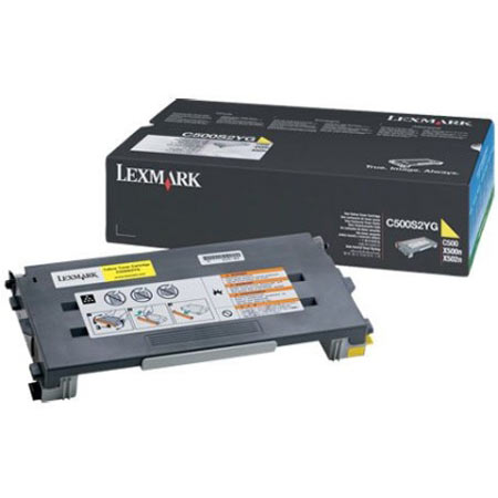 Product image for Lexmark C500S2YG Yellow Original Standard Capacity Toner Cartridge - Small