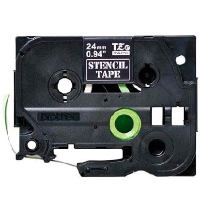 Product image for Brother STE-151 Original P-Touch Label Tape (24mm x 3m) Black Stamp Stencil - Small