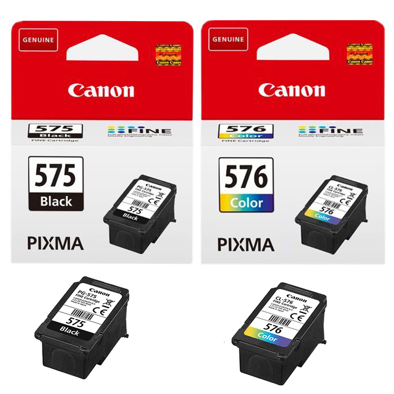 Product image for Canon PG-575/CL-576 Full Set Standard Capacity Original Inkjet Printer Cartridges - Small