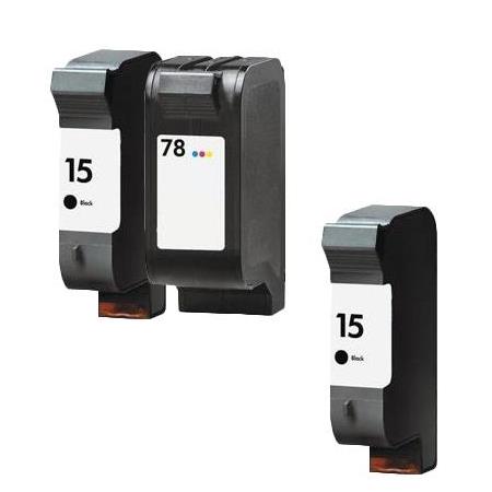 Product image for 999inks Compatible Multipack HP 15/78 1 Full Set + 1 Extra Black Inkjet Printer Cartridges - Small