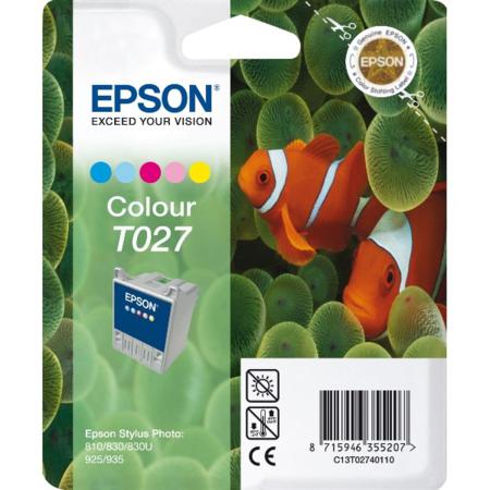 Product image for Epson T027 Colour Original Ink Cartridge (Fish) (T027401) - Small
