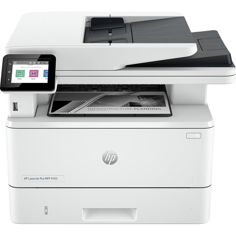 Product image for HP LaserJet Pro MFP 4102fdn A4 Mono Multifunction Laser Printer - Small