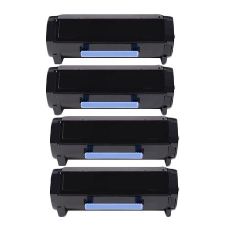 Product image for 999inks Compatible Quad Pack Lexmark 51B2H00 Black High Capacity Laser Toner Cartridges - Small
