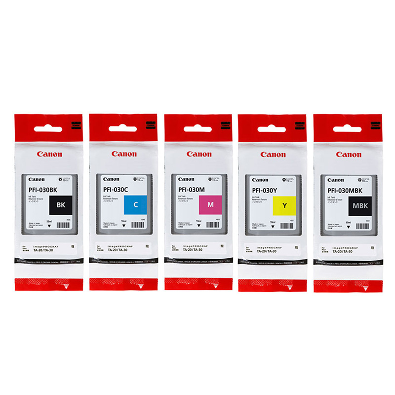 Product image for Canon PFI-030 Full Set Original Standard Capacity Inkjet Printer Cartridges - Small